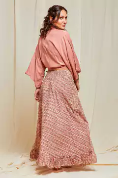 TOP CON MANGAS METIS ROSA - tienda online