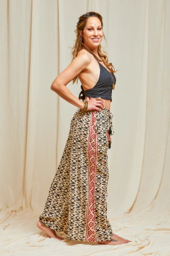 PANTALON ALMA BLOCK PRINT NEGRO en internet