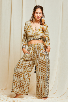 PANTALON ALMA BLOCK PRINT FLOR DE LA VIDA