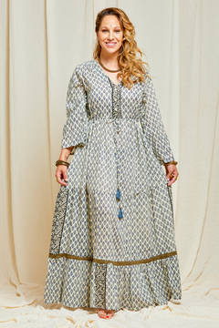 VESTIDO LARGO DANA AZUL - comprar online