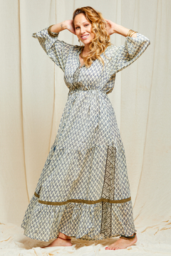 VESTIDO LARGO DANA AZUL
