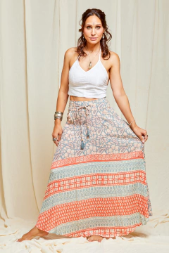 FALDA LARGA AINE CORAL - comprar online