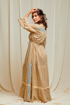 VESTIDO LARGO DANA BEIGE - comprar online