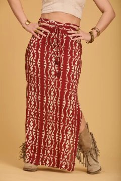 FALDA LARGA TRIBAL BORDO - Milega