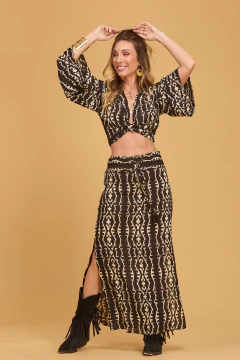 FALDA LARGA TRIBAL NEGRA II - comprar online