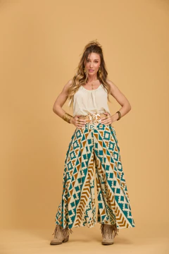 Imagen de PANTALON TRIBAL TURQUESA