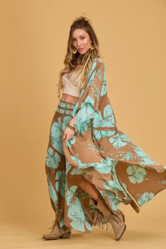 KIMONO VENUS LARGO AQUA GOLD - comprar online