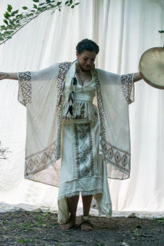 KIMONO BLOCK PRINT NATURAL
