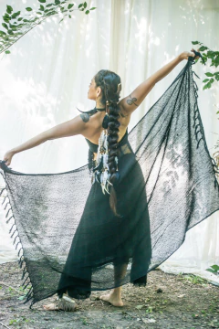 CHAL CON FLECOS NEGRO - Milega