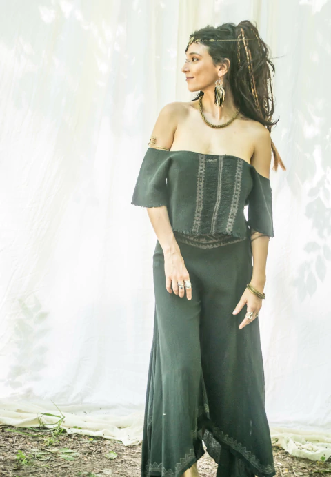 PANTALON BLOCK PRINT NEGRO - comprar online