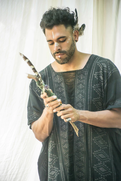 TUNICA LARGA NEGRA/GRIS - comprar online