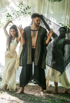 PANTALON BLOCK PRINT NEGRO - tienda online