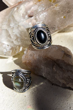 ANILLO SHABDA PLATEADO en diferentes piedras