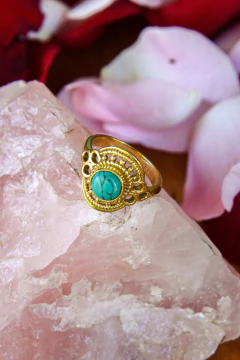 ANILLO COSMOS DORADO en diferentes piedras - tienda online