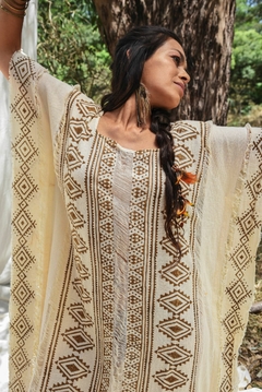 Imagen de TUNICA LARGA BLOCK PRINT NATURAL