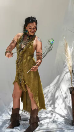 VESTIDO SHAMANIC OLIVA - comprar online