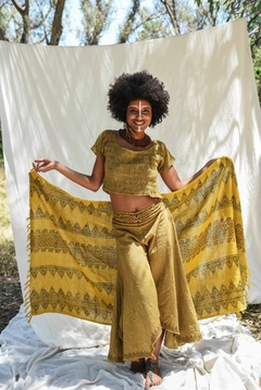 CHAL BLOCK PRINT MOSTAZA - comprar online