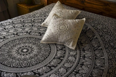 Cover Elefante mandala Blanco y Negro 2 plazas - tienda online
