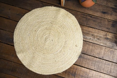 Alfombra Yute Circular pequeña blanca - comprar online