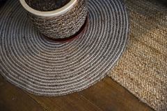 Alfombra Yute Circular pequeña blanca - Milega