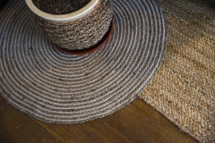 Alfombra Yute Circular pequeña blanca - Milega