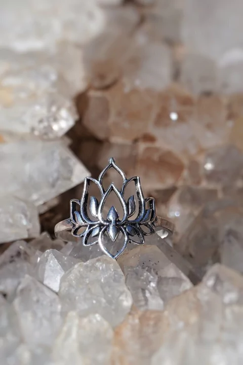 ANILLO LOTUS PLATEADO