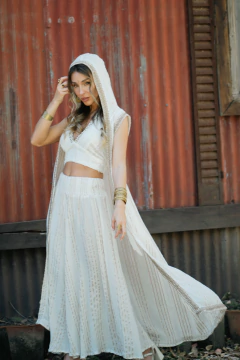 CHALECO LARGO ISIS BLANCO