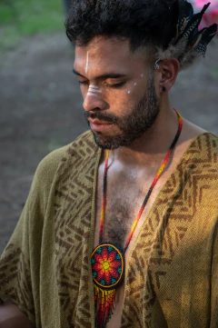 KIMONO BLOCK PRINT OLIVA - comprar online