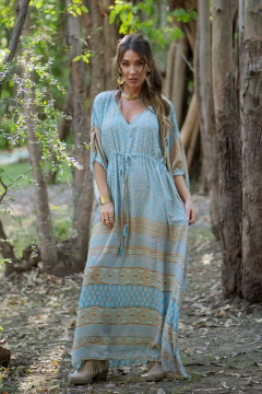 TUNICA LARGA OSHUN TURQUESA - tienda online