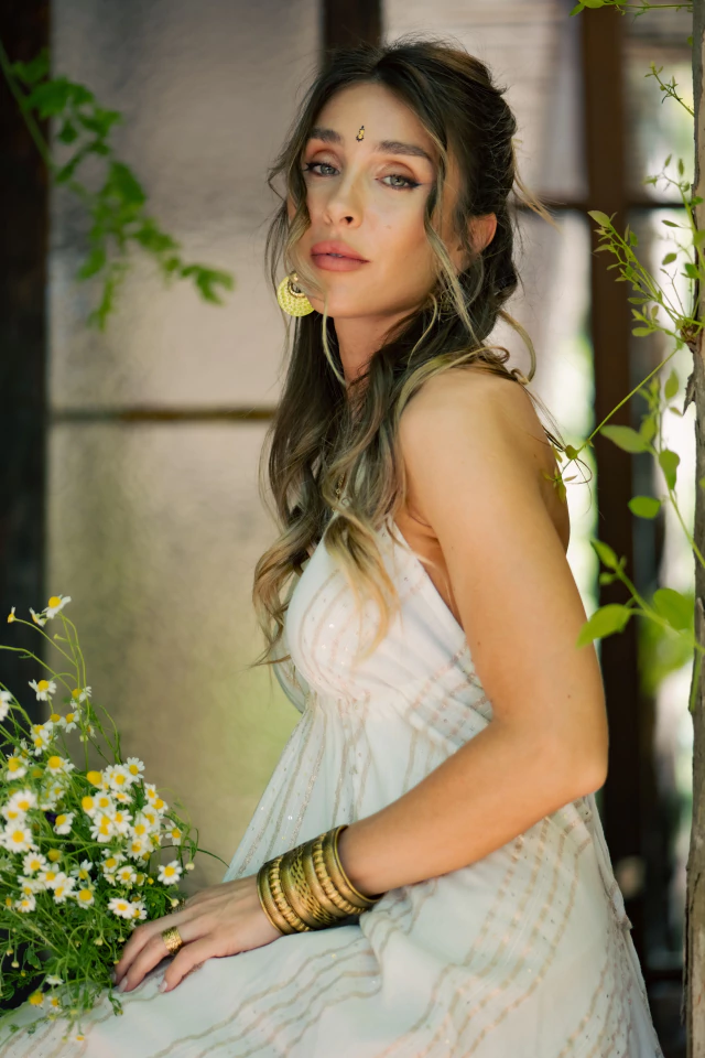 VESTIDO LARGO VENUS BLANCO — imagen 4