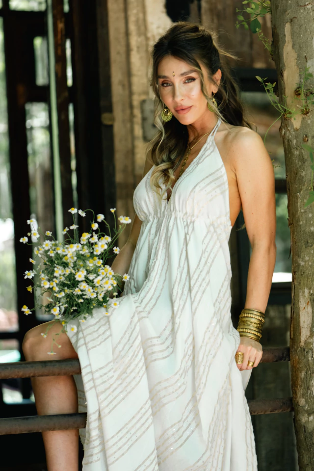 VESTIDO LARGO VENUS BLANCO