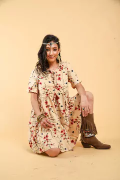 Vestido Corto Brigit Beige en internet