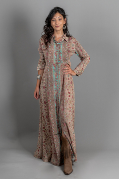 VESTIDO LARGO SHAKTI YAI BEIGE - comprar online