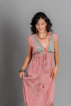 VESTIDO LARGO LAKSHMI ROSA
