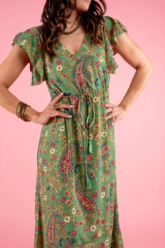 VESTIDO LARGO PARVATI VERDE - Milega