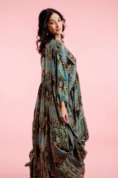 VESTIDO LARGO MAMA TURQUESA