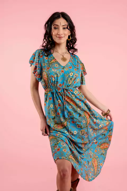 VESTIDO LARGO PARVATI AZUL