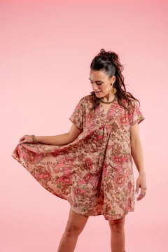 VESTIDO CORTO PETUNIA ROSA - tienda online