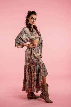 FALDA LARGA MAEVE VERDE - comprar online