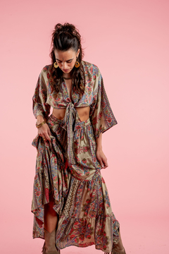 TOP CON MANGAS METIS VERDE - tienda online