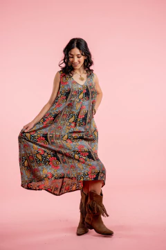 VESTIDO CORTO SEDNA NEGRO/ROJO en internet