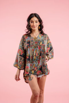 BLUSA GLORIA NEGRA/ROJA en internet