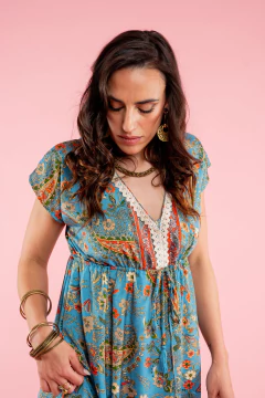 VESTIDO LARGO LAKSHMI MA AZUL - Milega