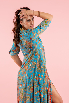 VESTIDO LARGO SHAKTI AZUL - tienda online