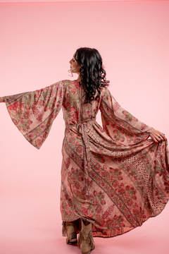 VESTIDO LARGO SARASWATI ROSA - Milega