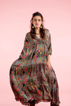 VESTIDO LARGO MAMA ROJO