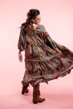 VESTIDO LARGO MAMA ROJO - Milega