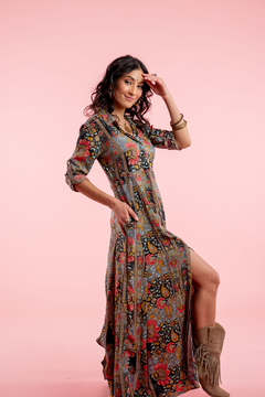 VESTIDO LARGO SHAKTI NEGRO - comprar online