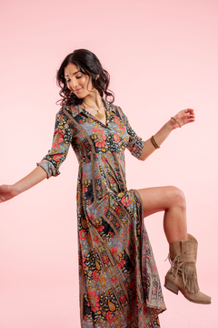 VESTIDO LARGO SHAKTI NEGRO - Milega