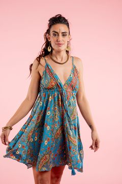 Imagen de VESTIDO CORTO KALI AZUL